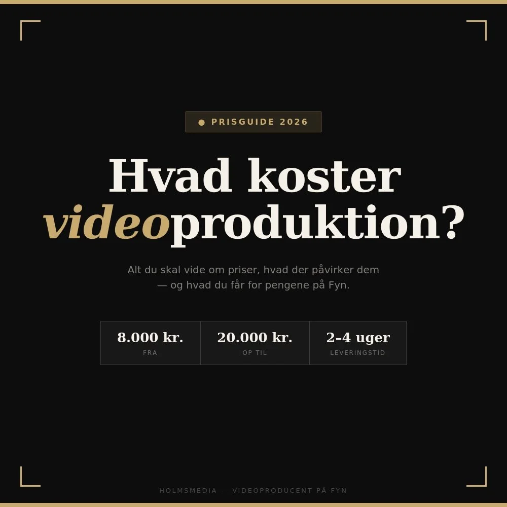 Hvad koster videoproduktion? Den komplette prisguide (2026)