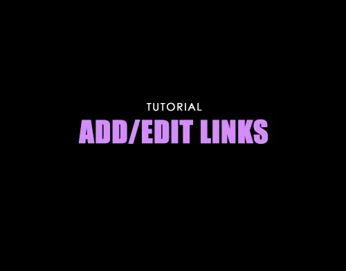 Add/Edit Links