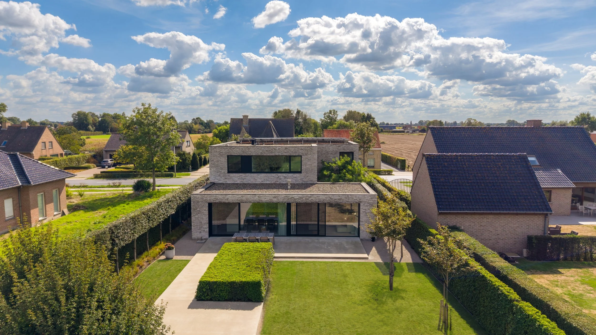 Dronefotografie luxevilla Gistel
