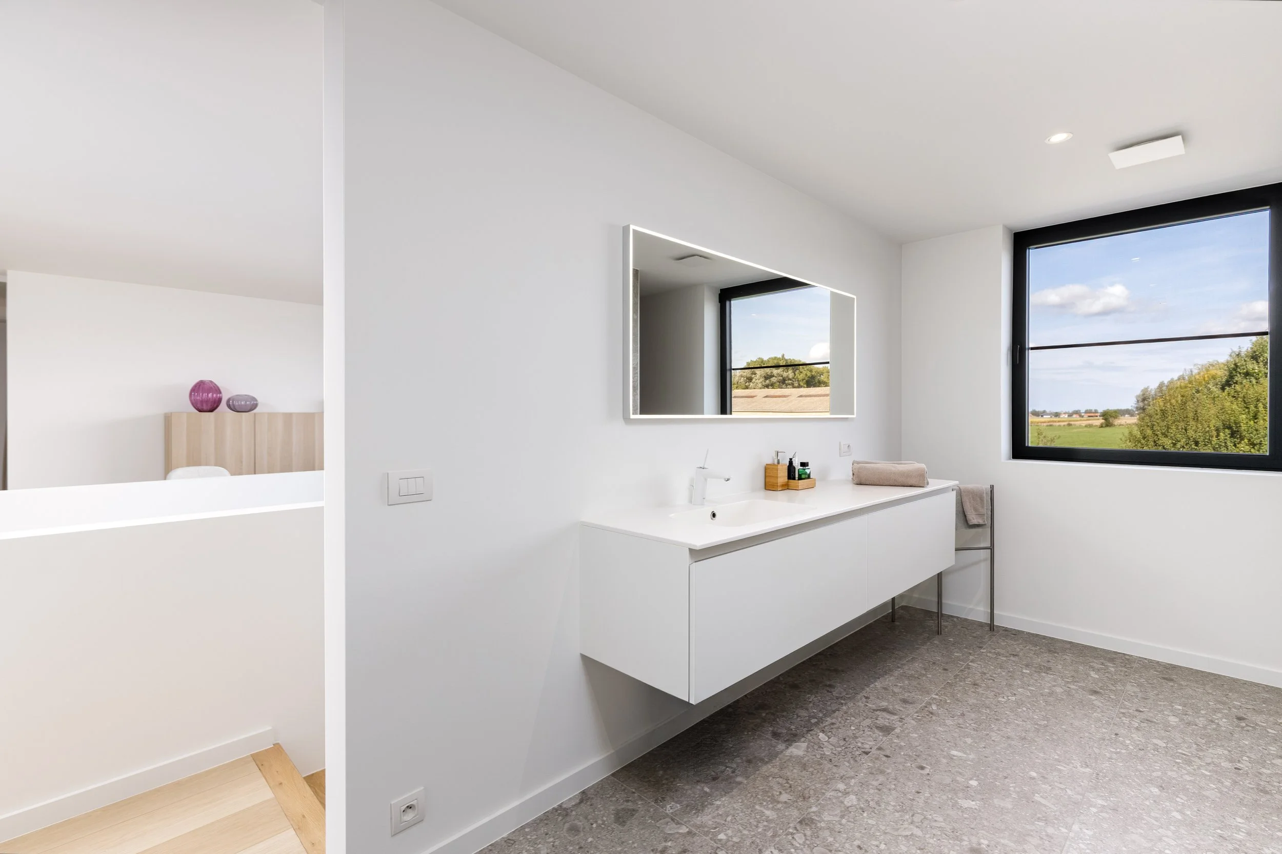 Vastgoedfotografie van een nieuwbouwproject.  Villa Gistel