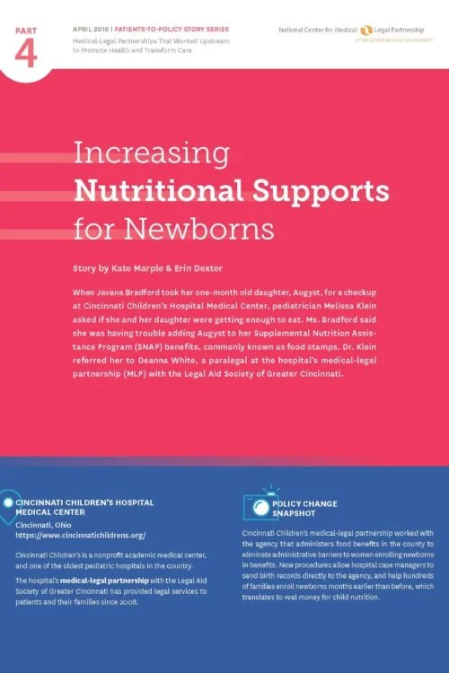 Increasing Nutritional Supports for Newborns: A Patients-to-Policy Story