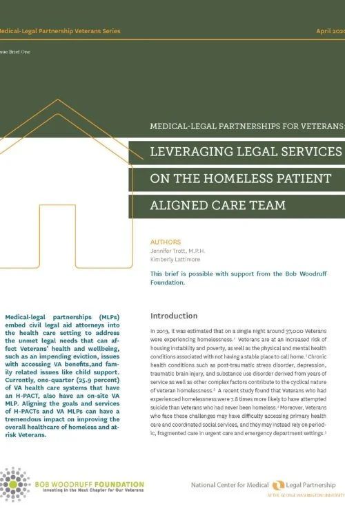 Leveraging Legal Services on the Homeless Patient Aligned Care Team