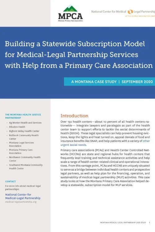 Building a Statewide Subscription Model for MLP Services in Montana with Help from a Primary Care Association: A Montana Case Study