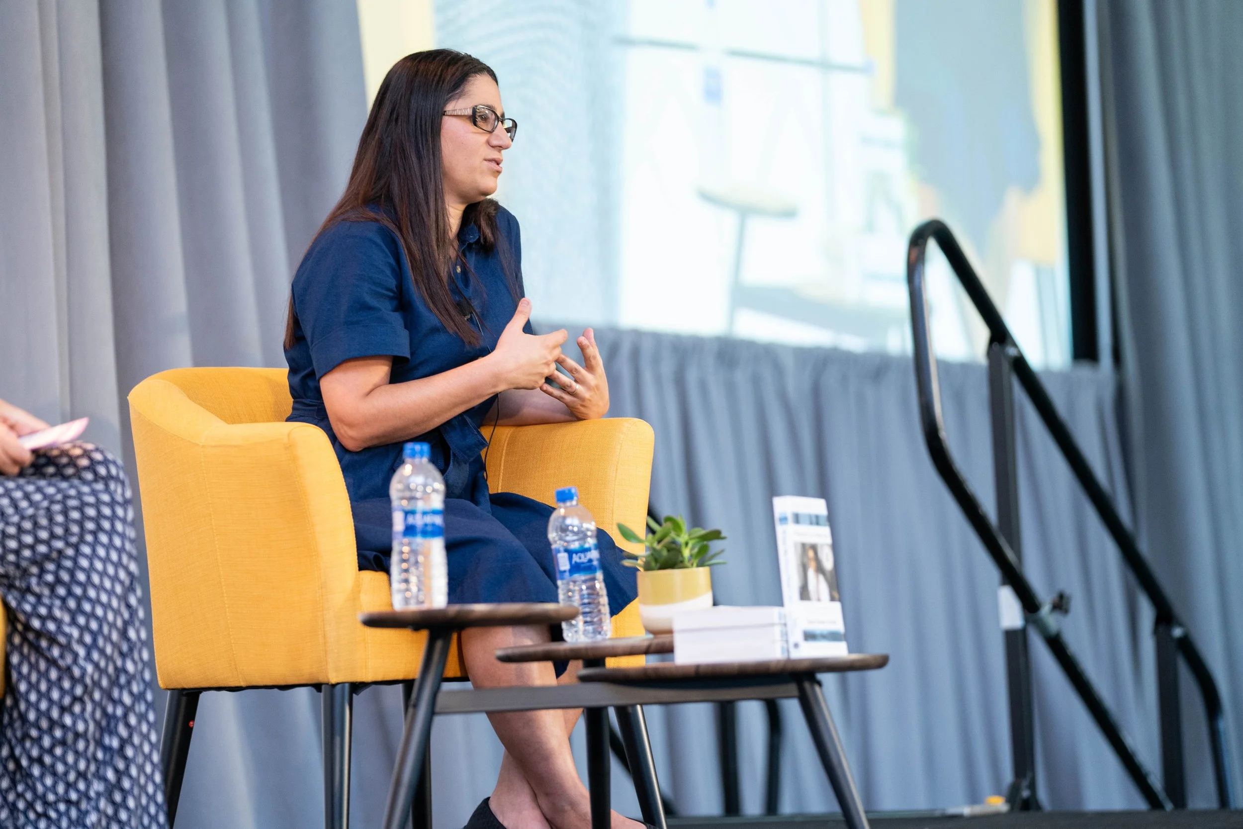  Dr. Mona Hanna-Attisha — the physician, scientist, and activist who exposed the Flint water crisis — speaks at the 2019 MLP Summit. 