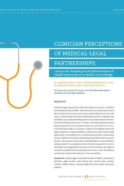 Clinician Perceptions of Medical-Legal Partnerships: Lessons for Adopting Social Determinants of Health Interventions in Health Care Settings