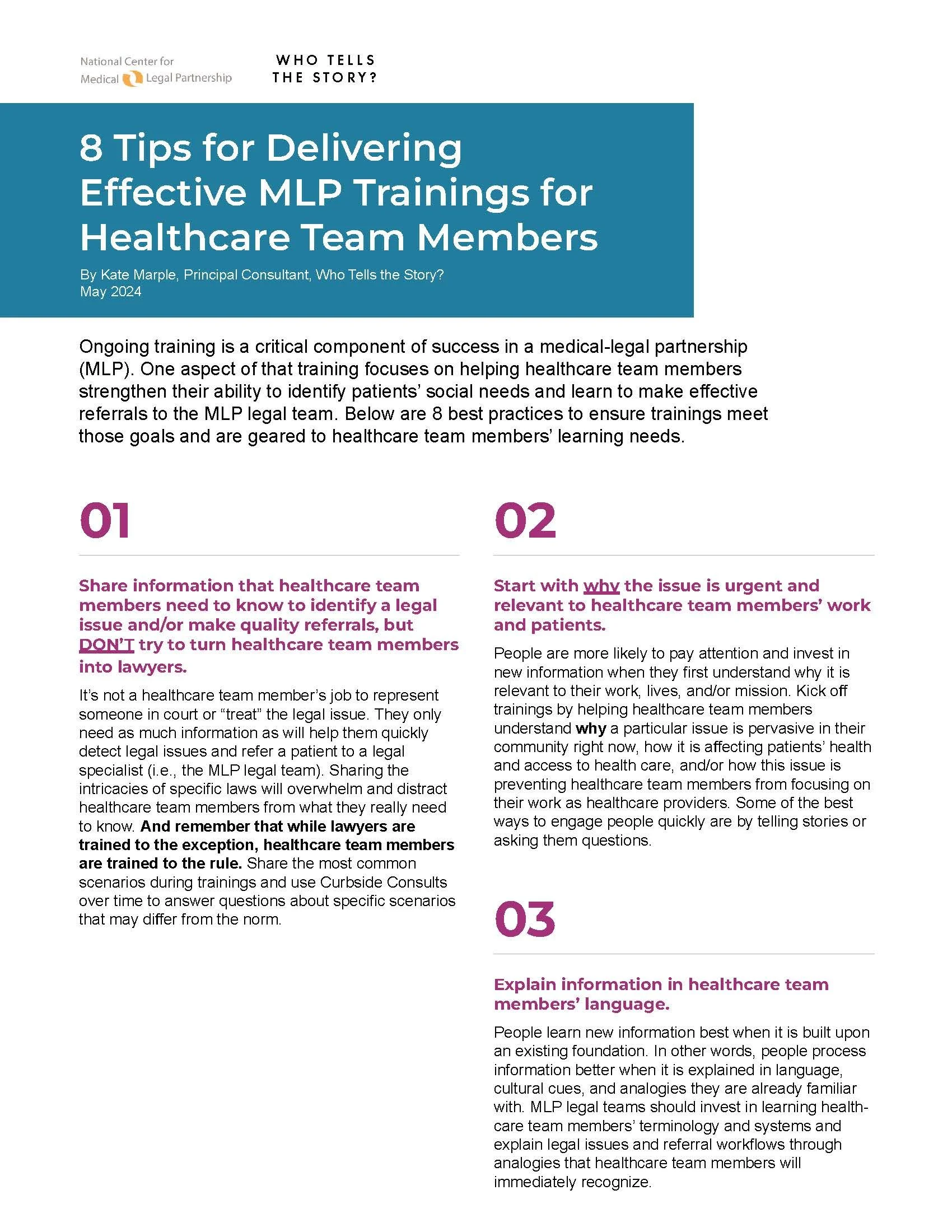 8 Tips for Effective MLP Trainings for Healthcare Team Members