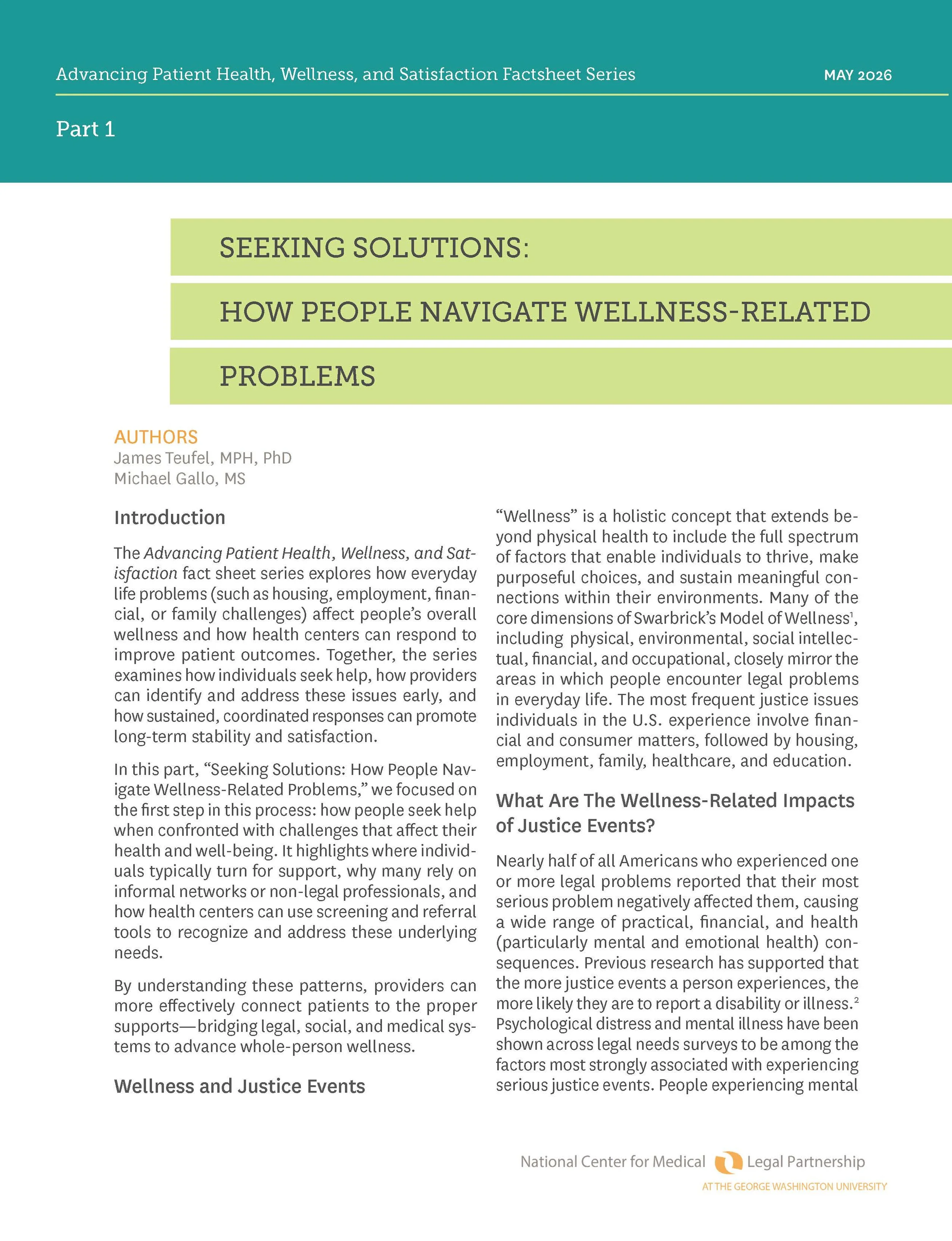 Advancing Patient Health, Wellness, and Satisfaction | Factsheet Series