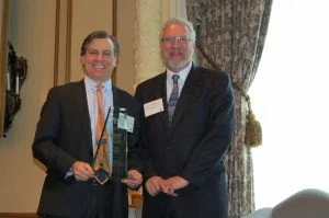 Steve Schulman from Aking Gump accepting the 2014 Outstanding Pro Bono Advocacy in MLP Award