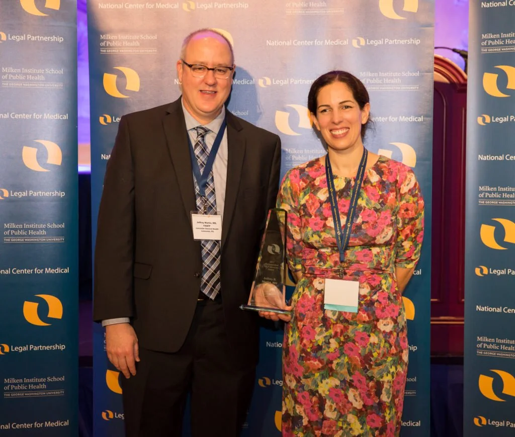 Dr. Jeff Martin from Lancaster General Health with colleague Katie Schultz from MidPenn Legal Services.