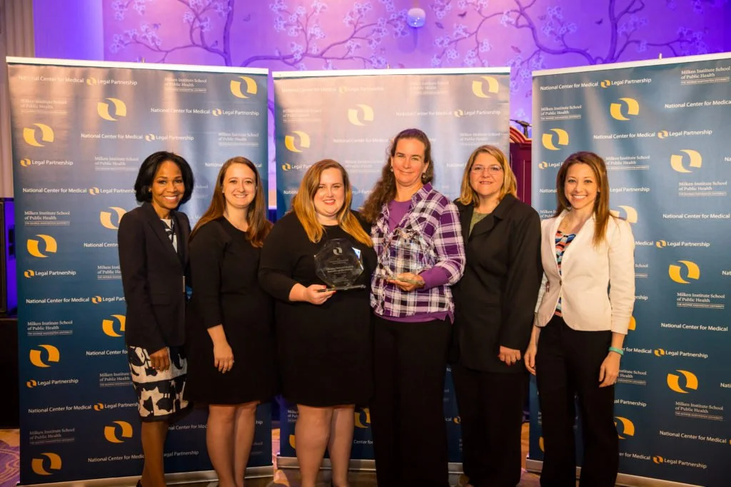Team members from the MLP at Arkansas Children’s Hospital and Legal Aid of Arkansas accepting a 2017 MLP Award.