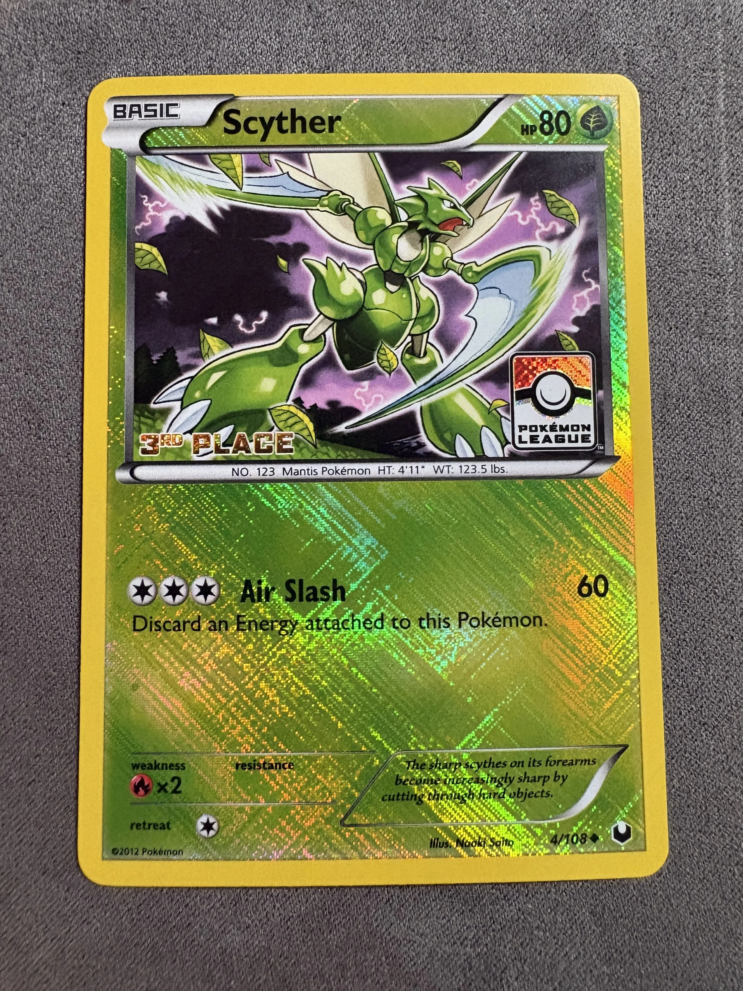 SCYTHER (POKEMON LEAGUE) 3RD PLACE CARD