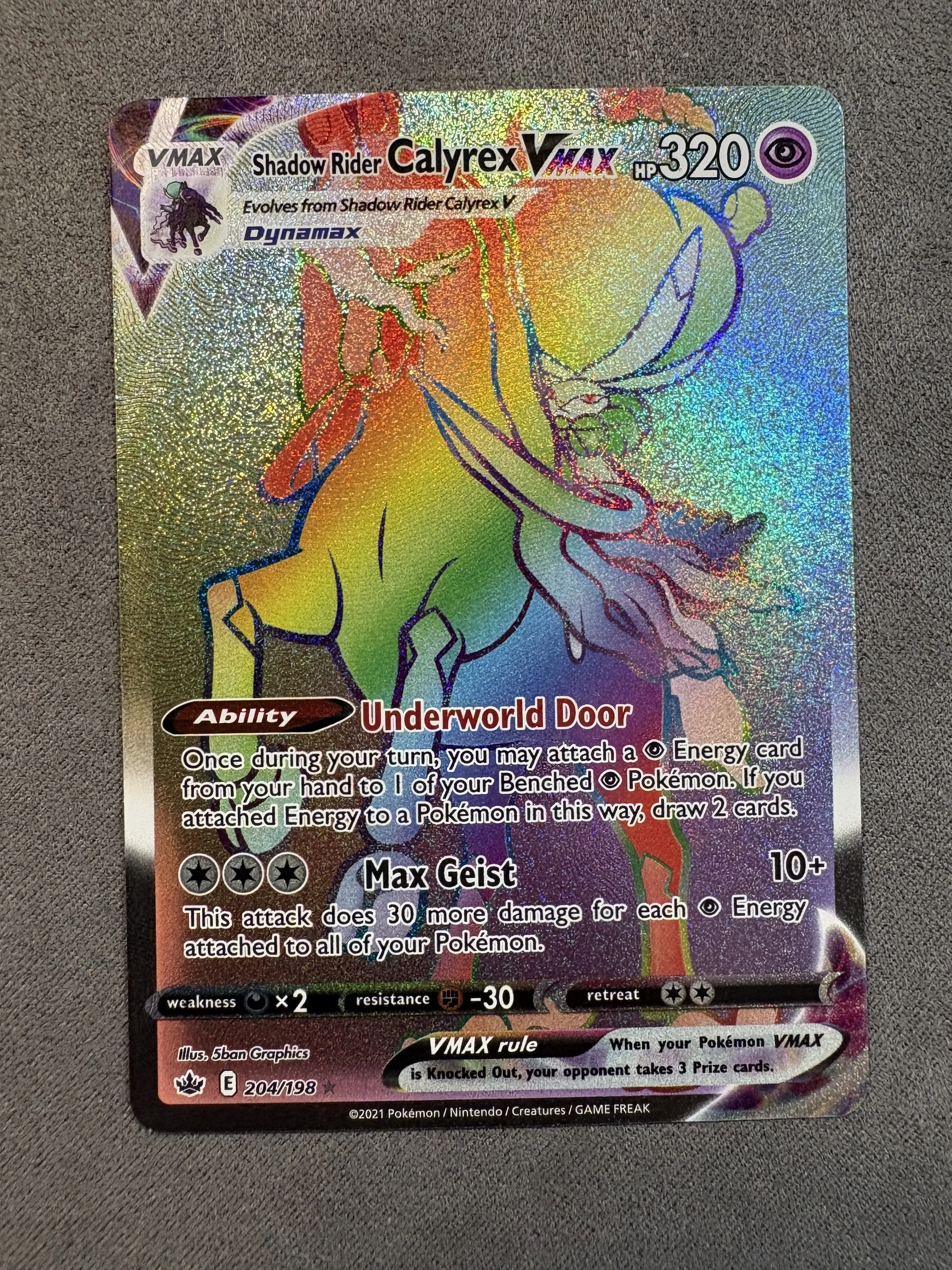 SHADOW RIDER CALYREX VMAX (SECRET RARE)