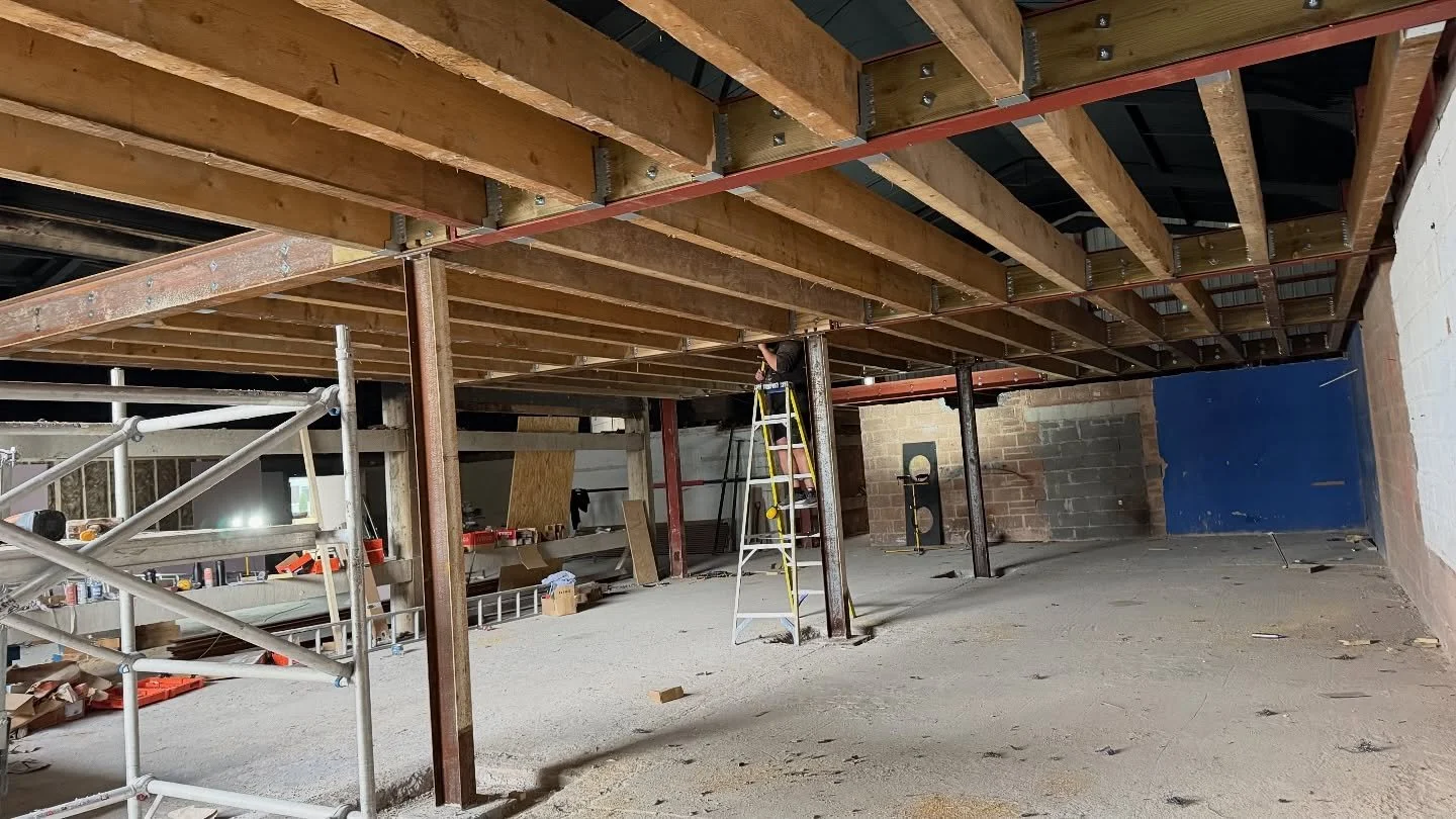 Our mezzanine floor is almost finished, soon to be full of cardio equipment