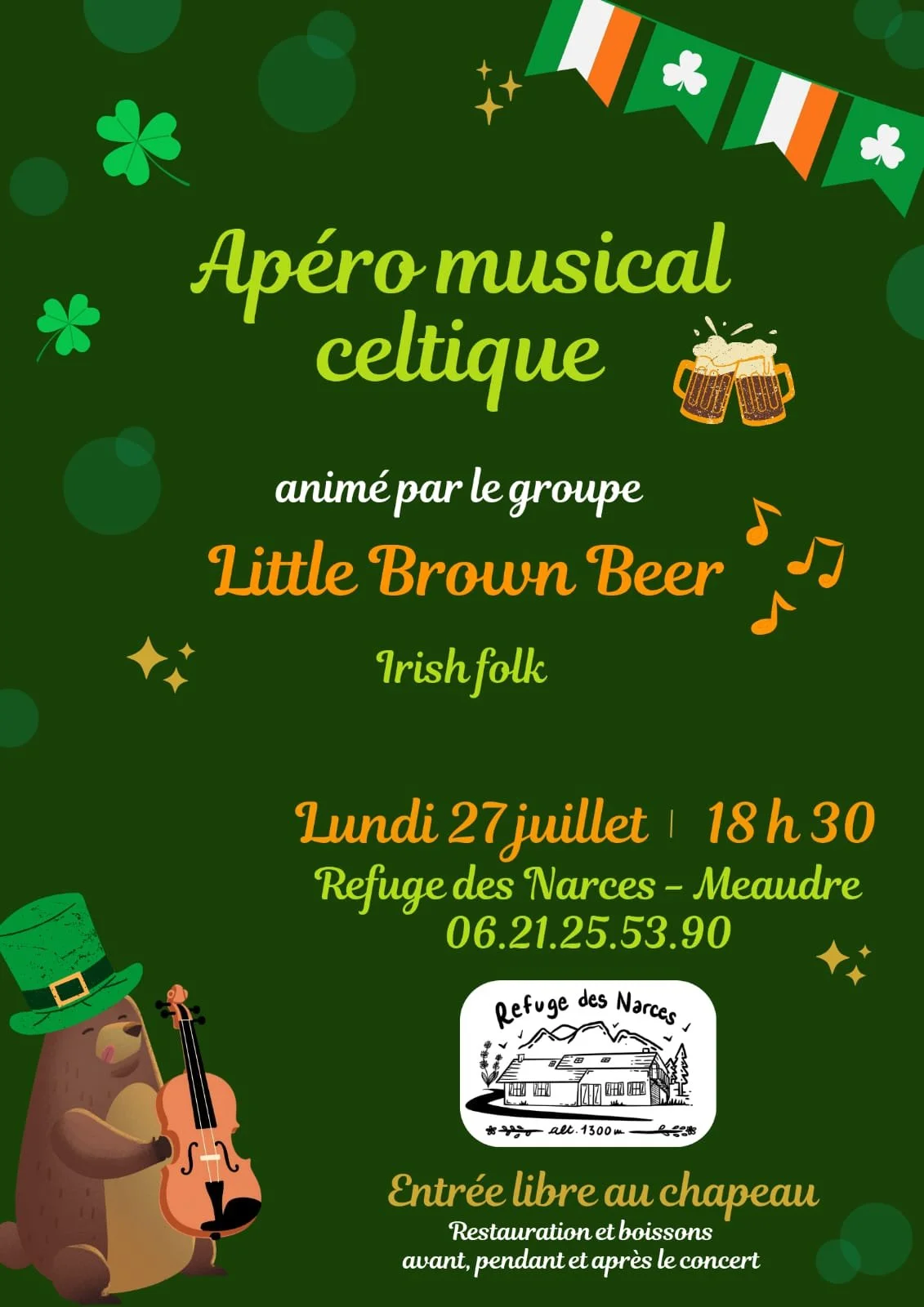 Apéro musical celtique avec Little Brown Beer