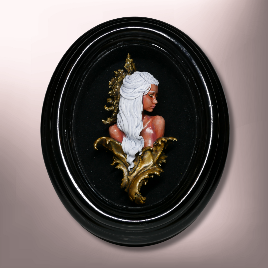 Fae Of The Prickly Leaves - Framed Bust