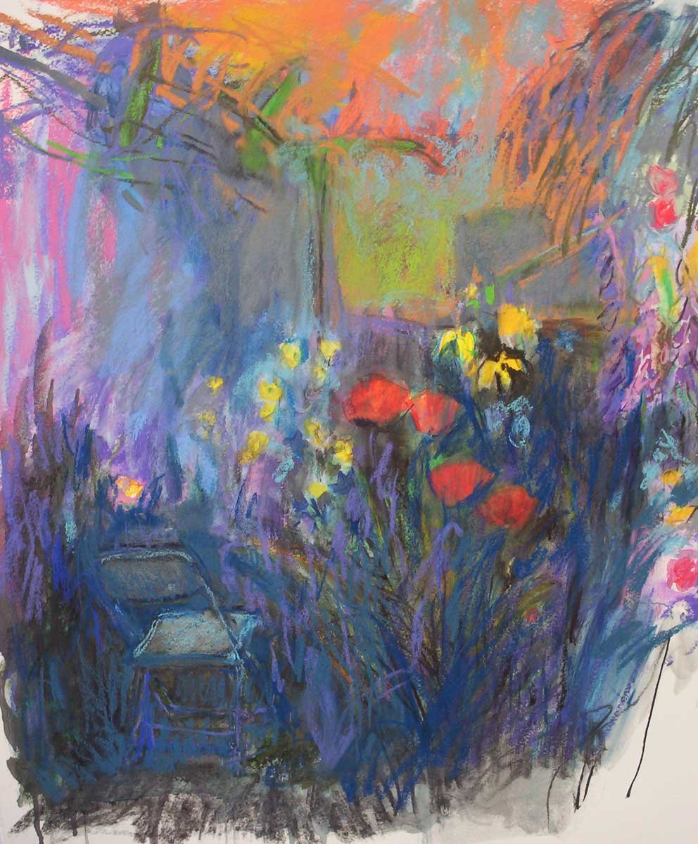 Twilight Garden pastel on paper 26" x 20" 2009