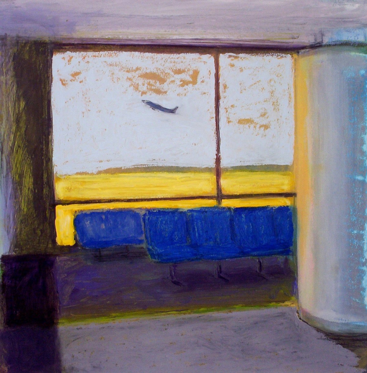 Departure oil on paper 20" x 20" 2009