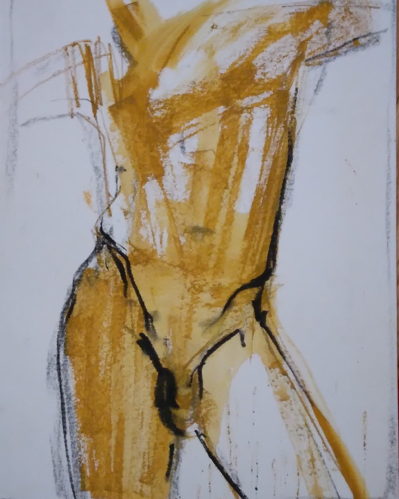 Apollo charcoal and pastel on paper 12" x 9" 2019