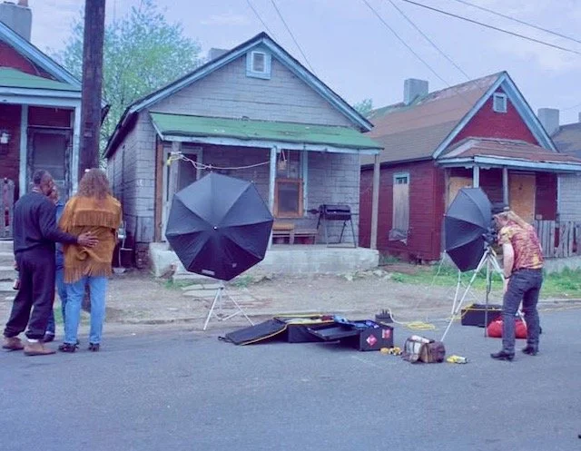 "Shooting the 'Shades of Two Worlds' album cover."