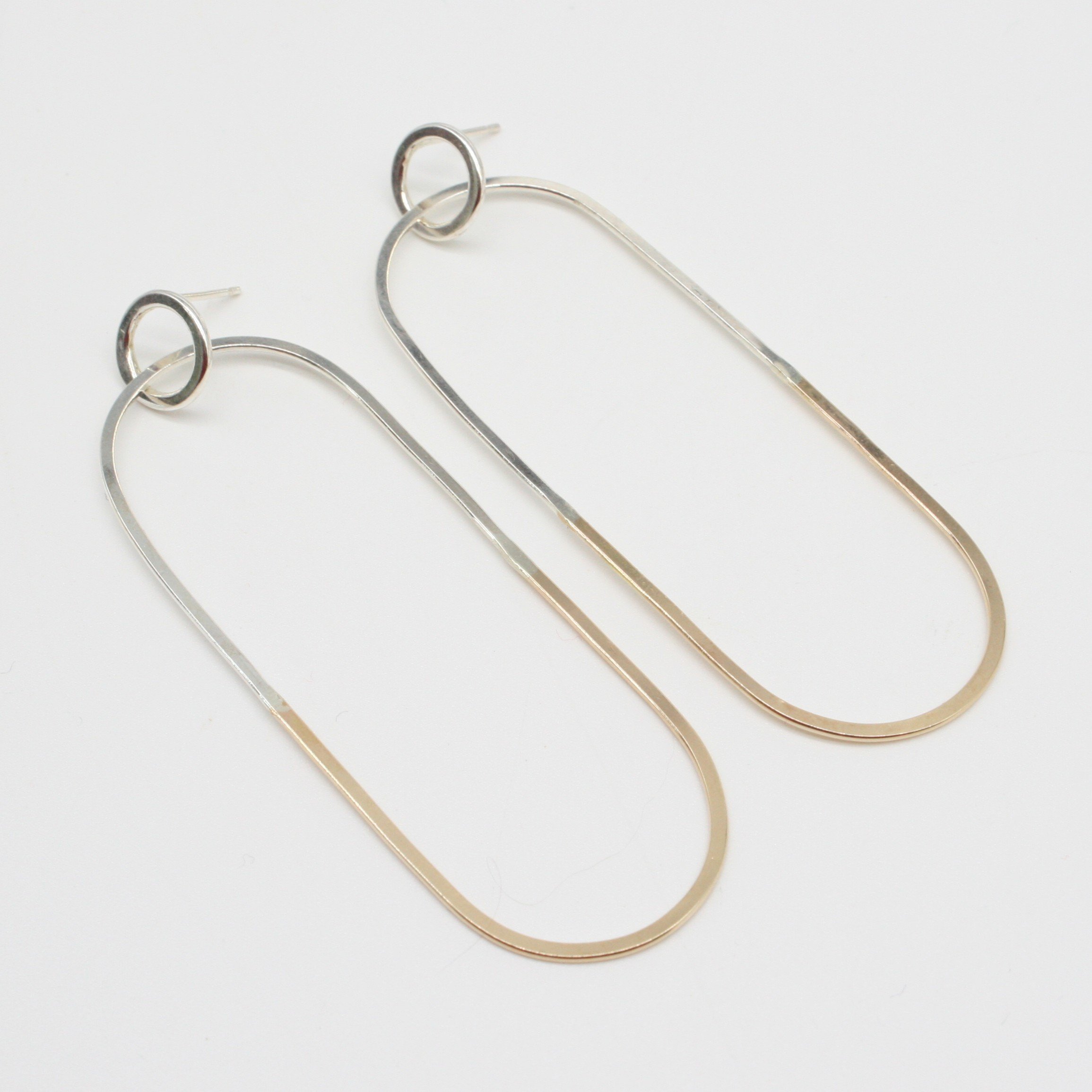 Gold fill and silver oval hoops Vicky Jones.JPG