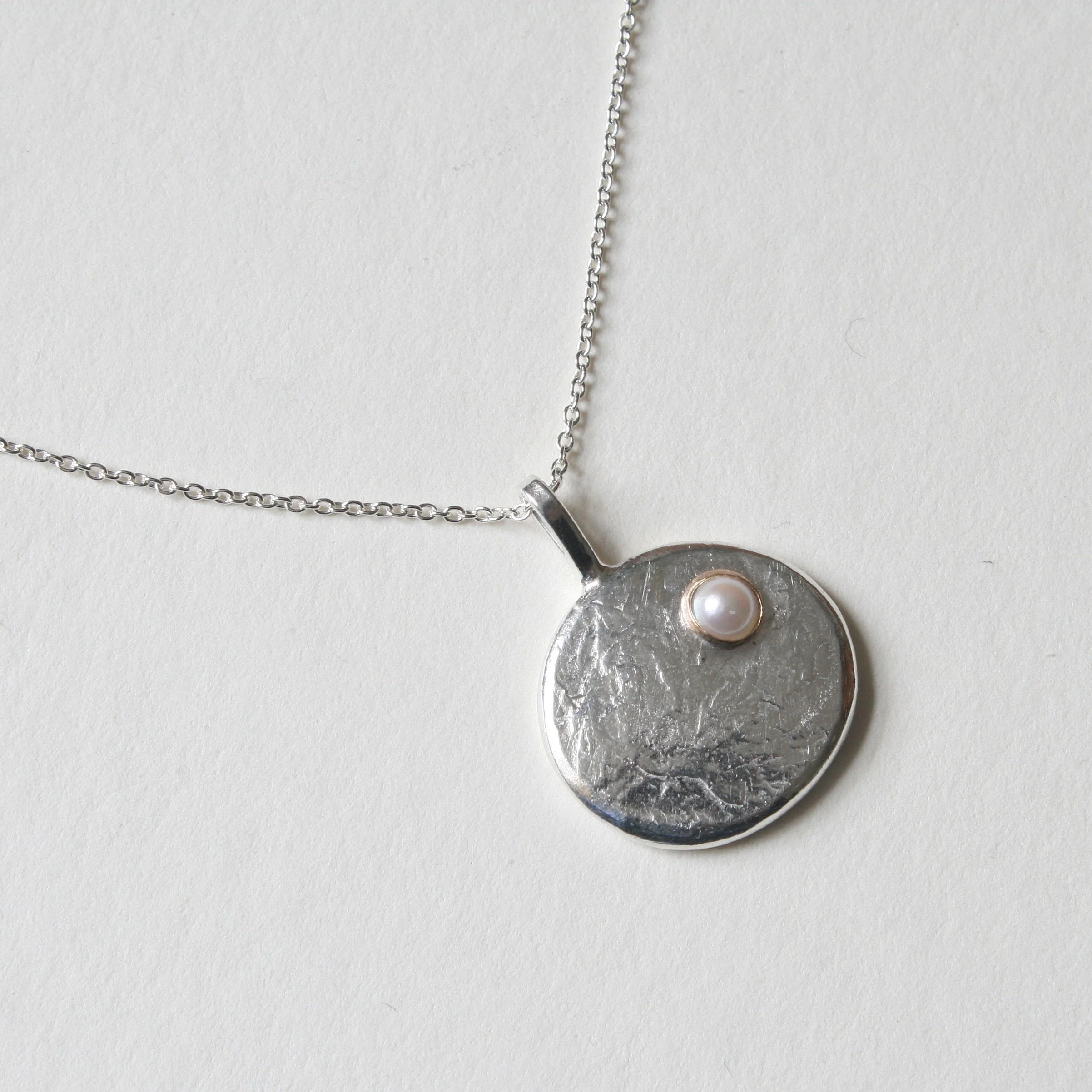 Oval silver pearl moon necklace Vicky Jones.JPG