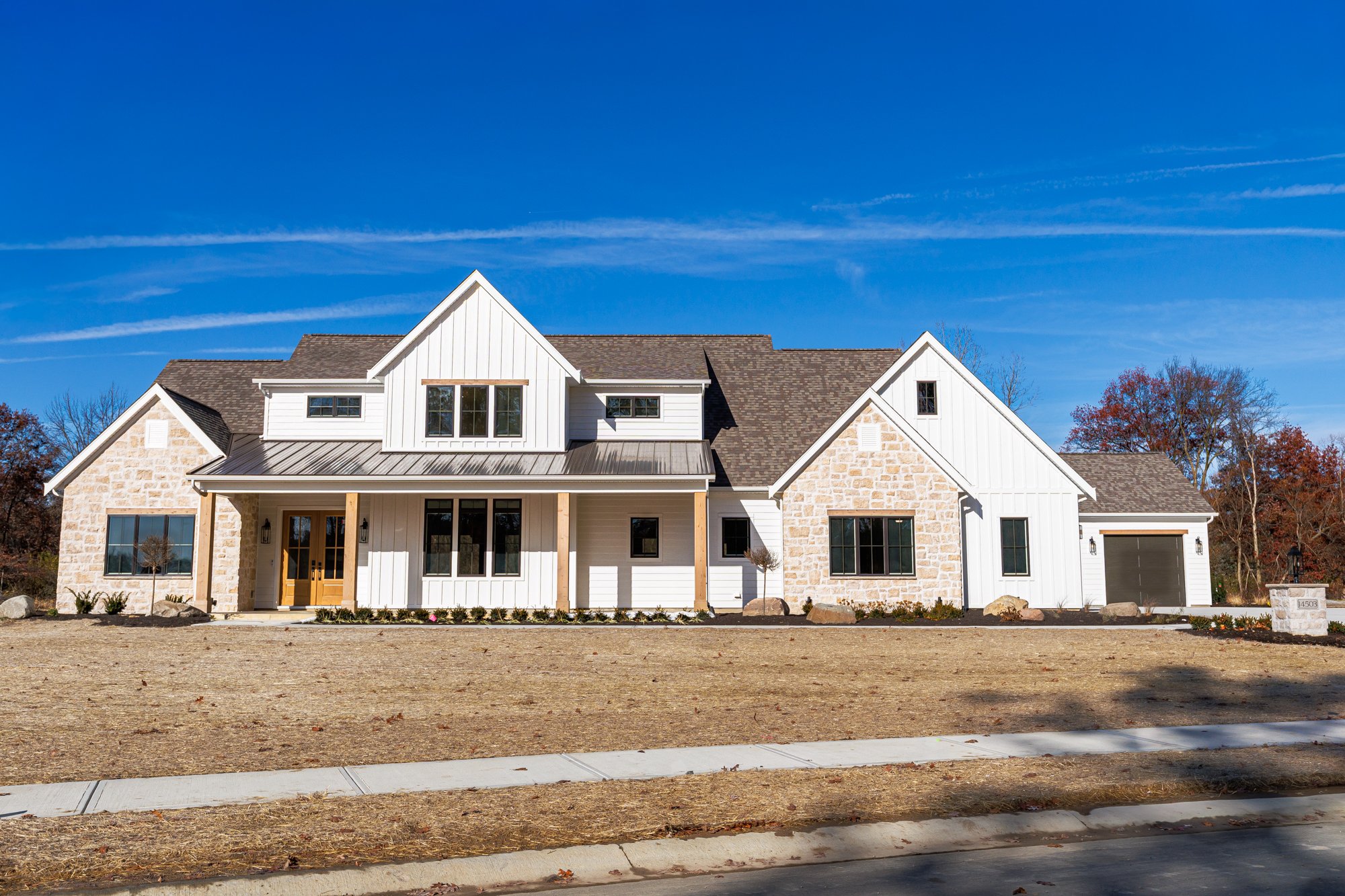 Photograph of a luxury residential home exterior