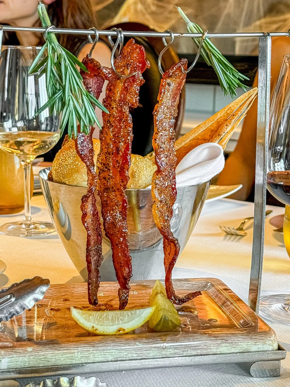 Clothesline Candied Bacon at Pinnacle Grill