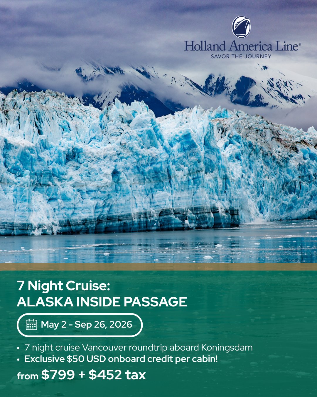 7-Night Cruise: Alaska Inside Passage