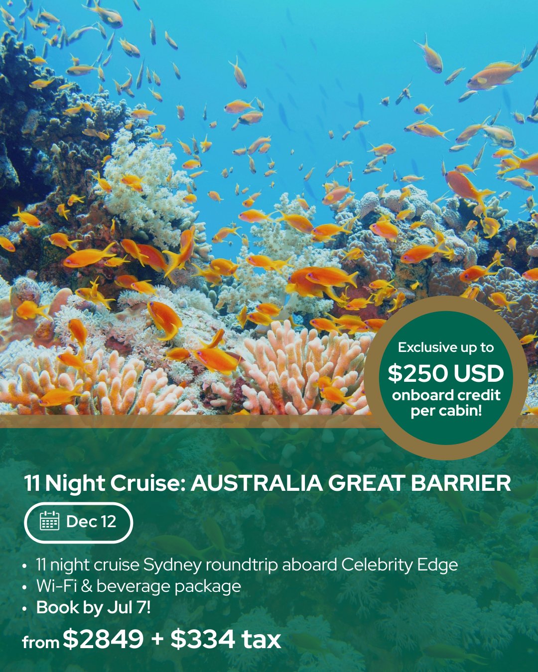 11-Night Cruise: Australia Great Barrier Reef