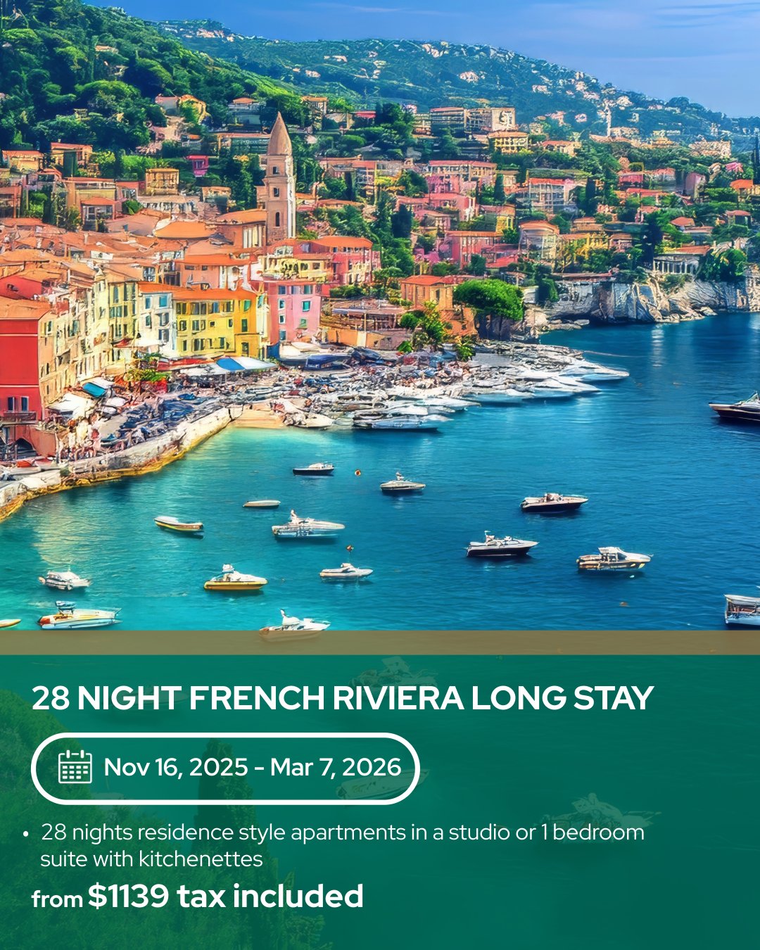 28-Night Long Stay: French Riviera