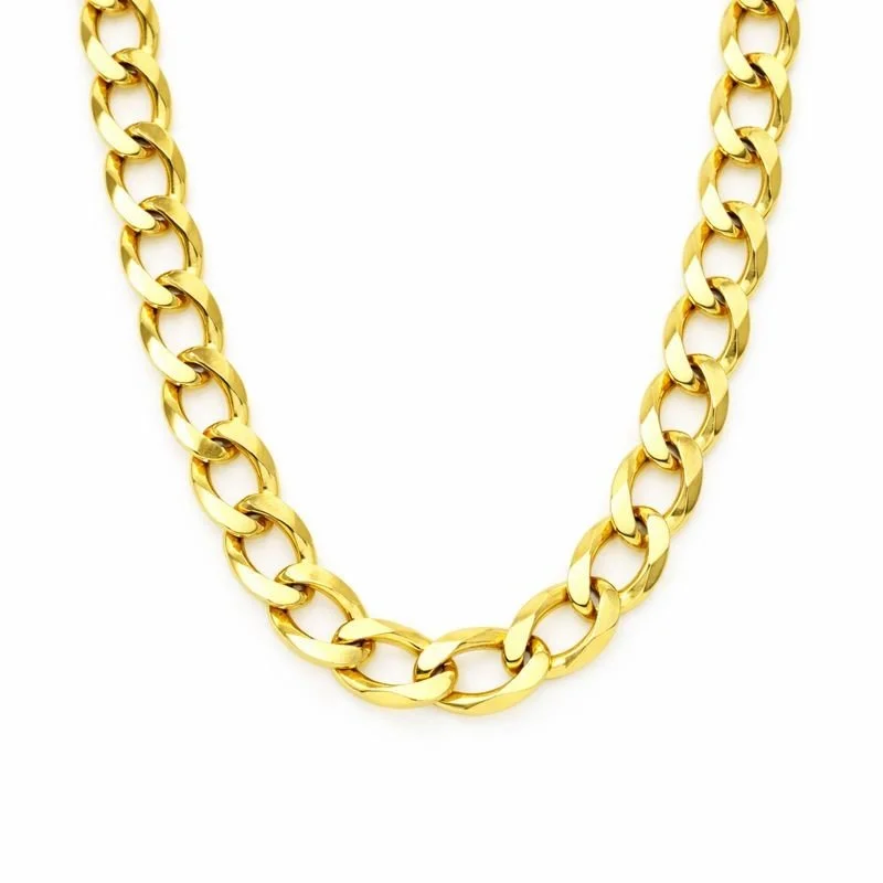 Sterling Silver 14K Gold-Plated Curb Link Chain