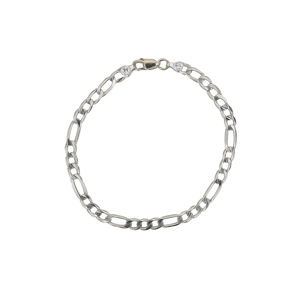 Sterling Silver 7" Figaro Link Bracelet