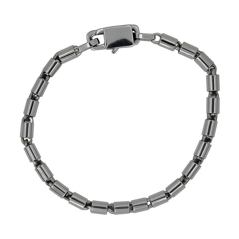 Stainless Steel 9" High Polish Tube Bracelet