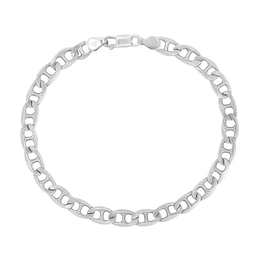 Sterling Silver 7" 120 Gauge Gucci Link Bracelet