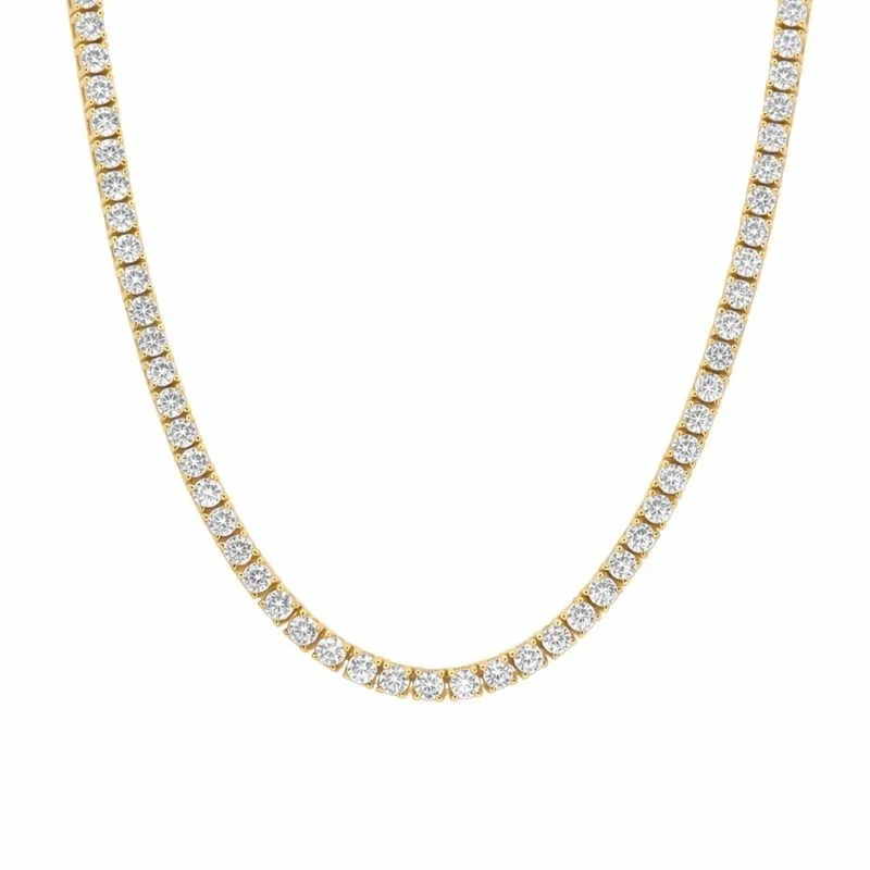 14K Gold Plated 2.5mm CZ Necklace