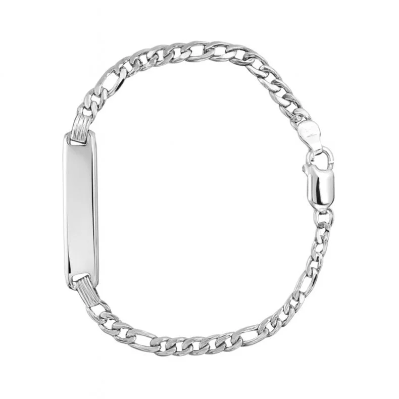 Sterling Silver Curb Link Children’s Engravable ID Bracelet