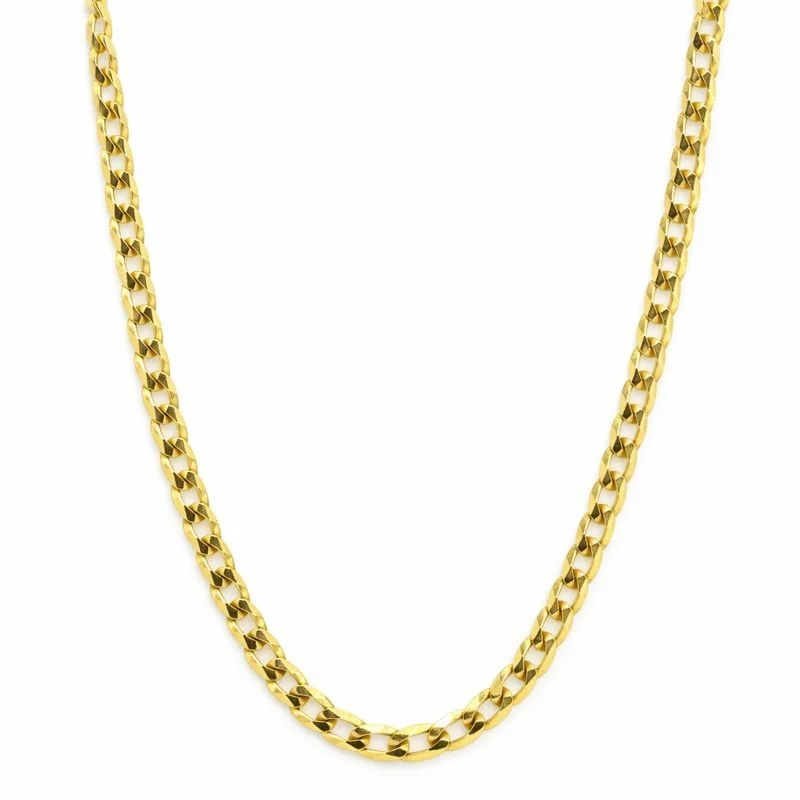 Sterling Silver 14K Gold-Plated Curb Link Chain