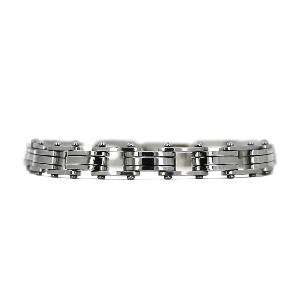 Stainless Steel 8.5" High Polish Bicycle Link Men’s Bracelet