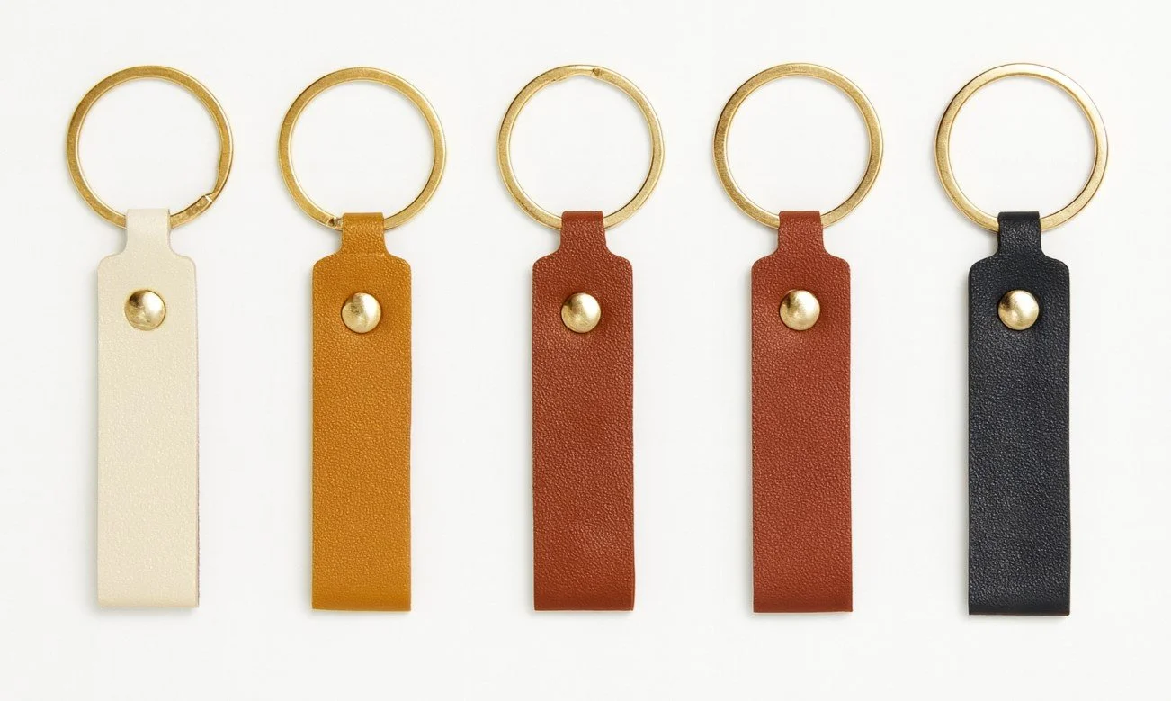Engravable Vegan Leather Keychain