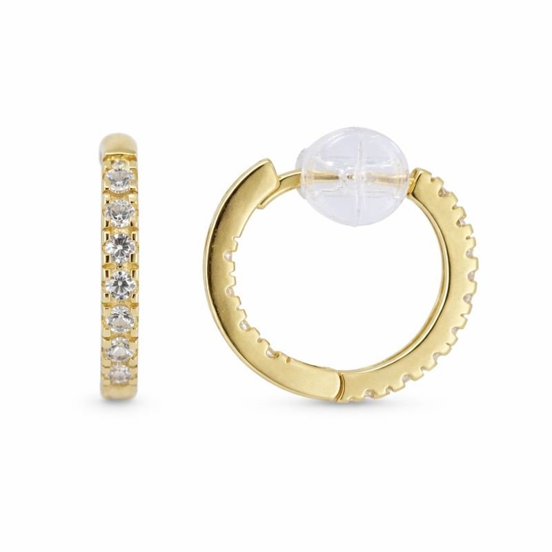 14K Yellow Gold Inside-Out Huggies