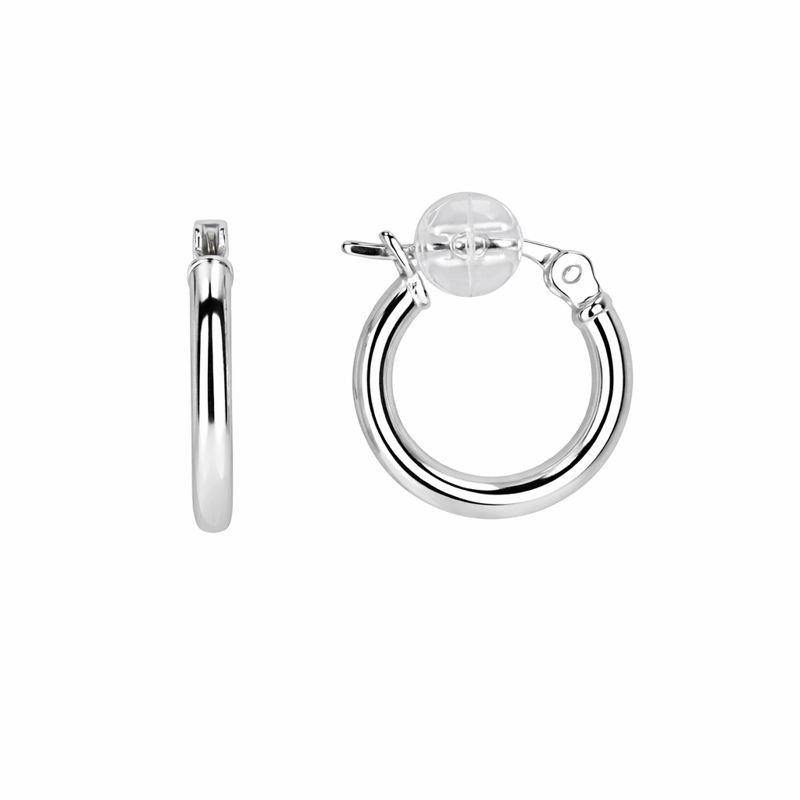 Sterling Silver High Polish Hoop Earrings