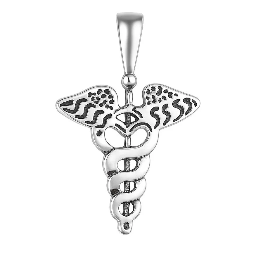Sterling Silver Caduceus Pendant