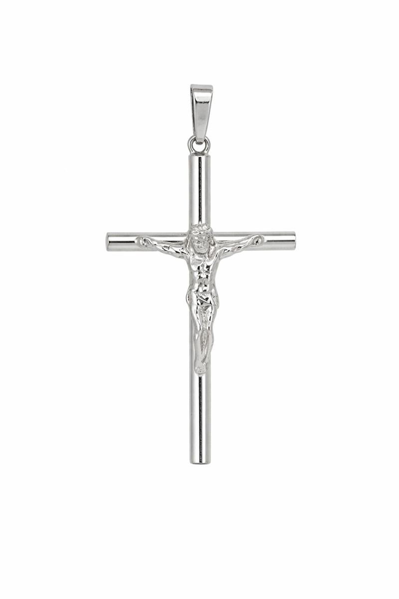 Sterling Silver High Polish Crucifix Pendant