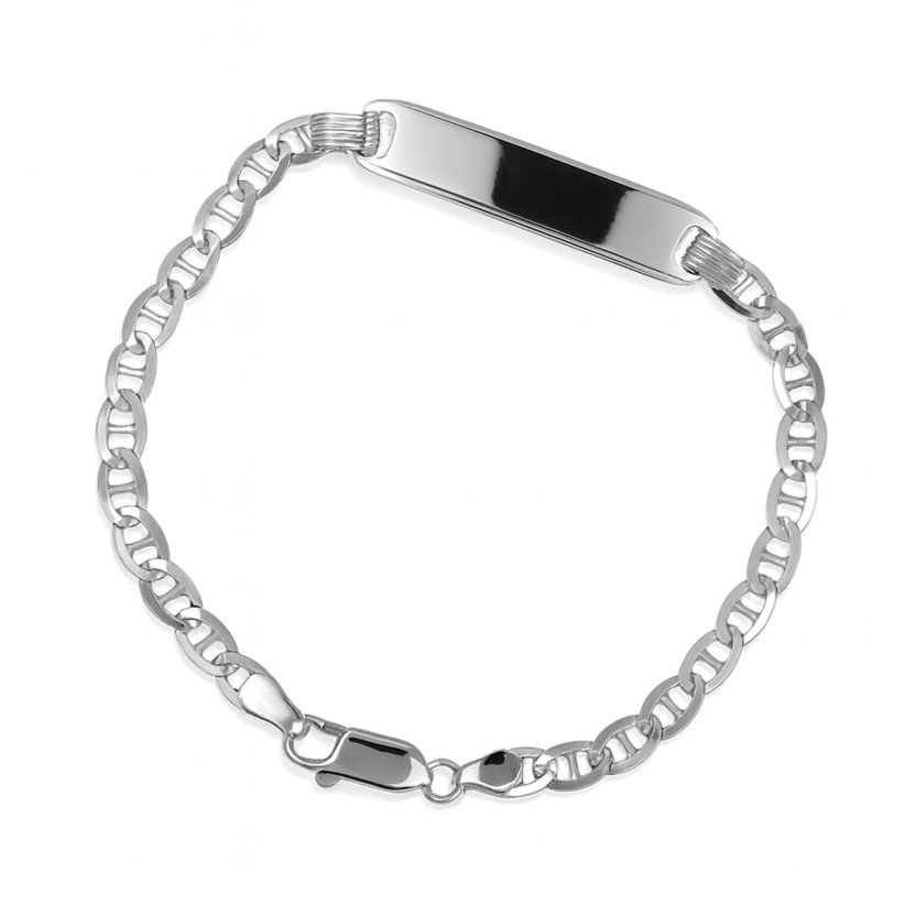 Sterling Silver 6" Gucci Link Engravable Children’s ID Bracelet