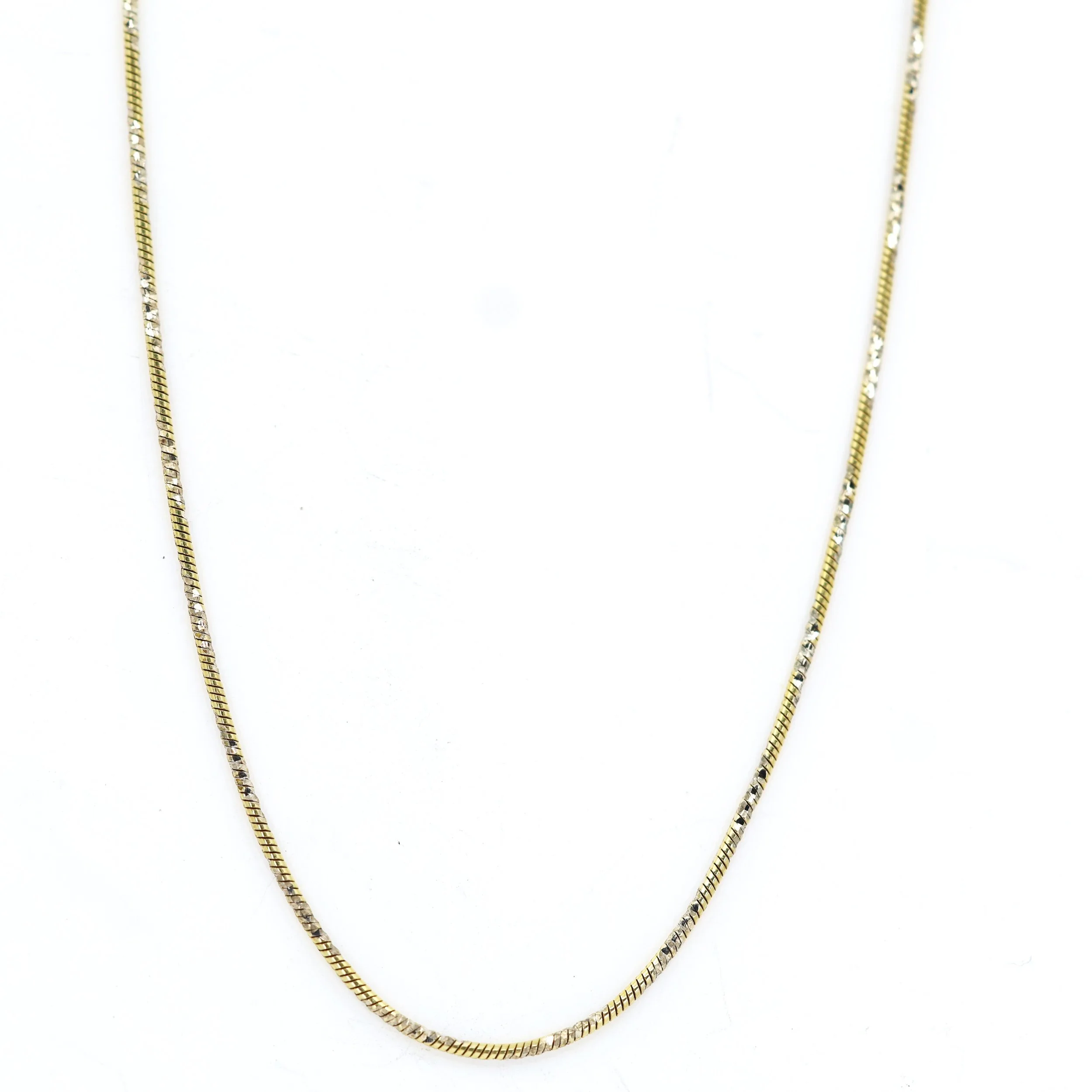 14K Gold Plated .85mm Sparkle Link 18" Chain