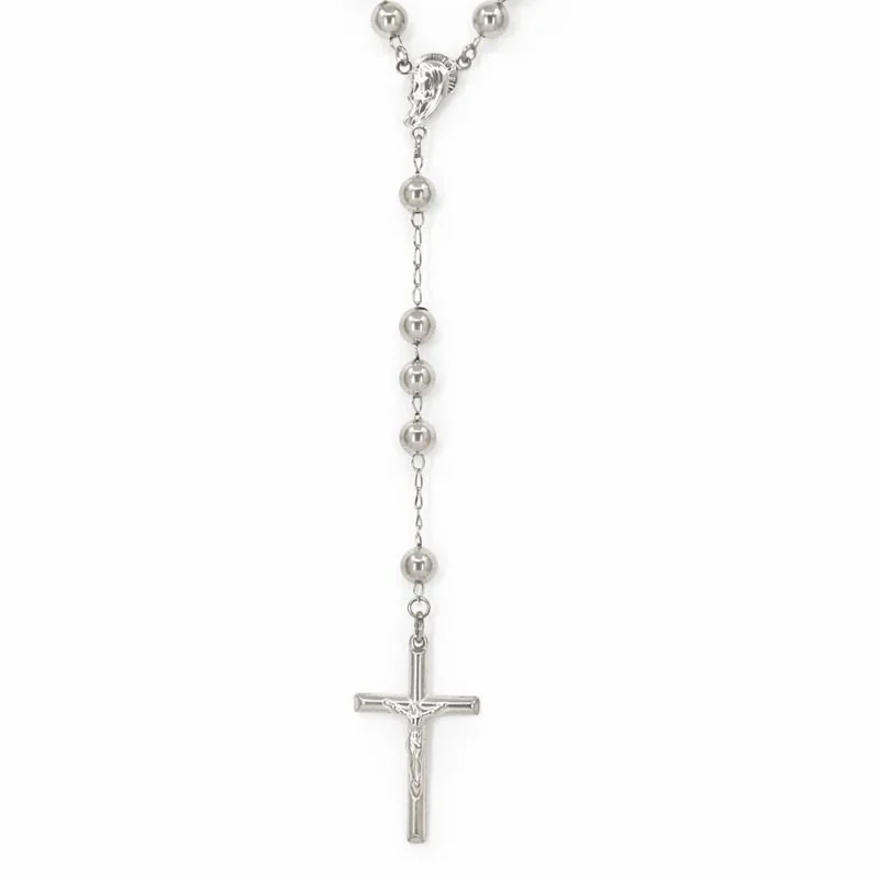 Sterling Silver Rosary Necklace