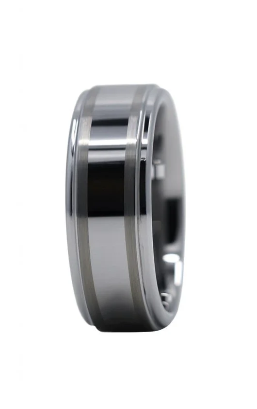 Tungsten 8 mm Satin & High‑Polish Band