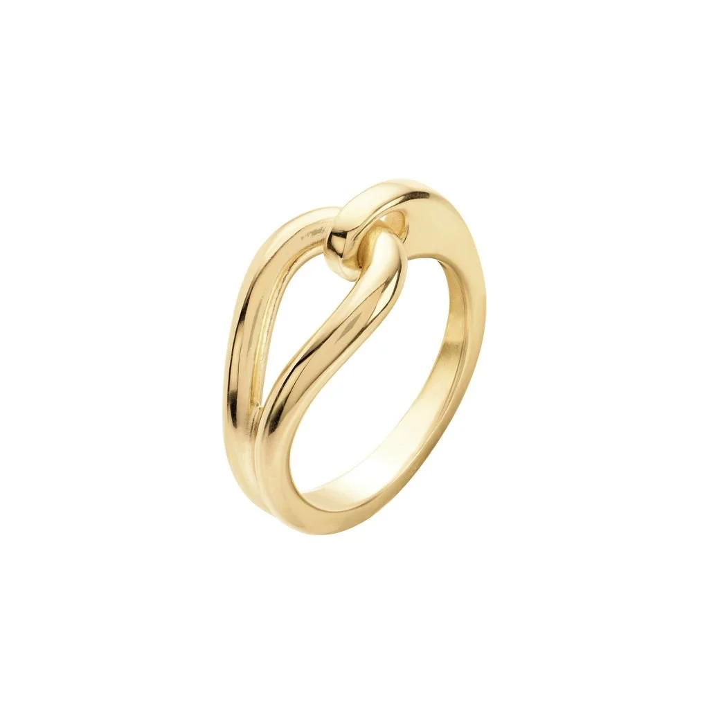 14K Gold Plated Interlock Ring