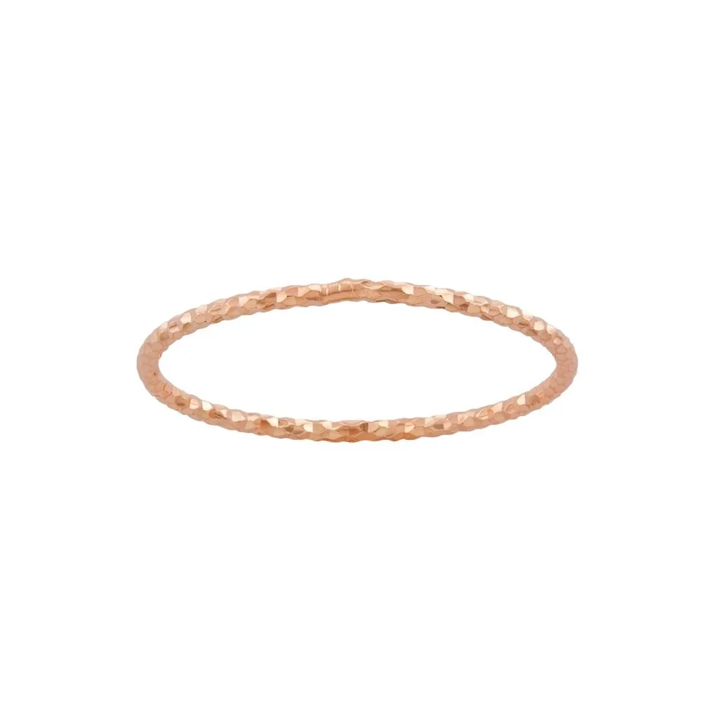 Rose Gold Plated Diamond Cut Band Ring