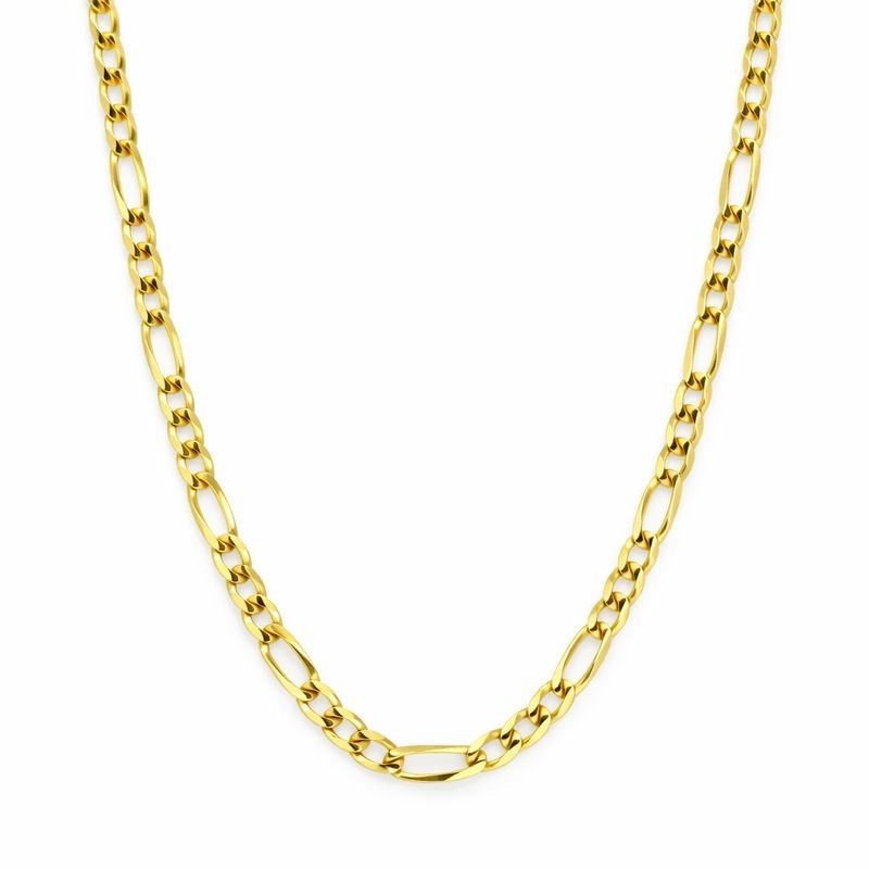 Sterling Silver 14K Gold-Plated Figaro Chain